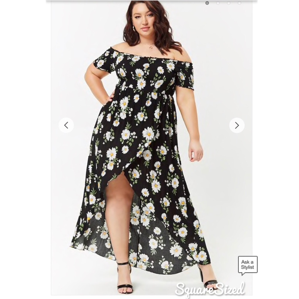 Forever 21 + Floral Hi Low Dress